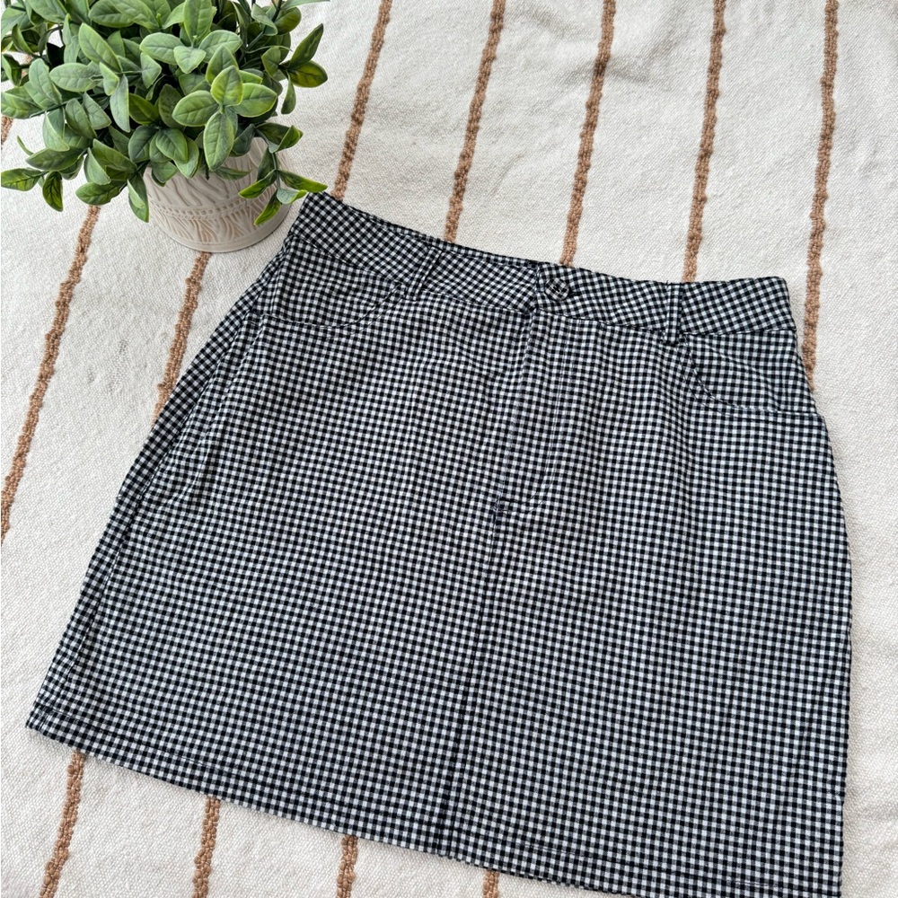 Gingham Black and Skirt